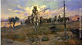 Charles Marion Russell Canvas Paintings - Bringing Home the Spoils